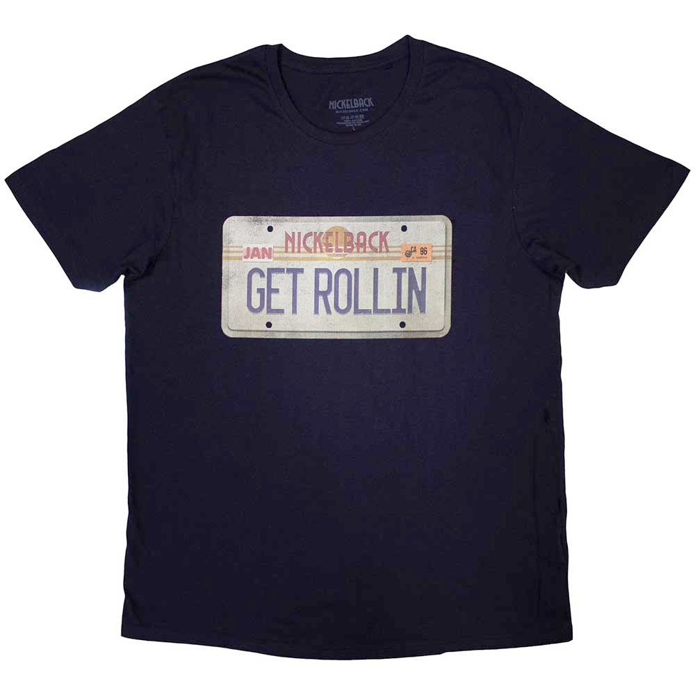 Nickelback - License Plate Heren Tshirt - Blauw